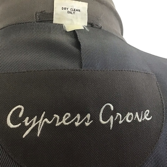 Vintage Cypress Grove Olive/Gray silk three button lined ventless blazer. Small - Picture 11 of 12